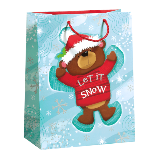 Maxi Geschenktasche "LeT iT SNoW" Geschenktaschen, Weihnachten