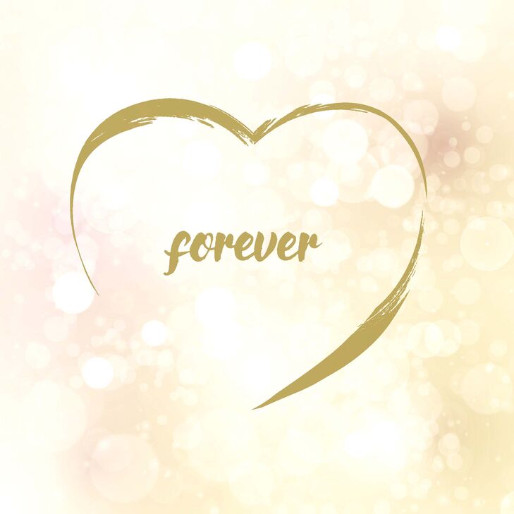 Serviette "Forever", 33 x 33 cm Motivservietten, Saison, Ganzjahr, Love, Valentin