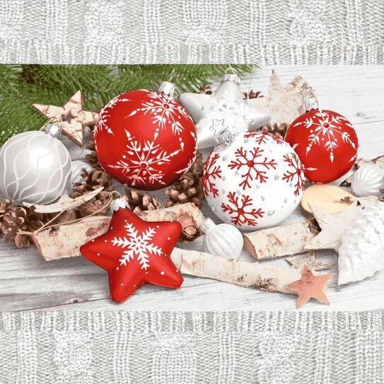 Serviette mit Weihnachtsschmuck Servietten, Weihnachten