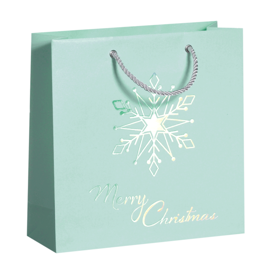 Geschenktasche "Merry Christmas" türkis Geschenktaschen, Weihnachten