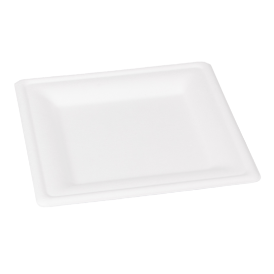 Bio Teller kompostierbar, quadratisch Teller & Schalen, Bio-Teller aus Zuckerrohr