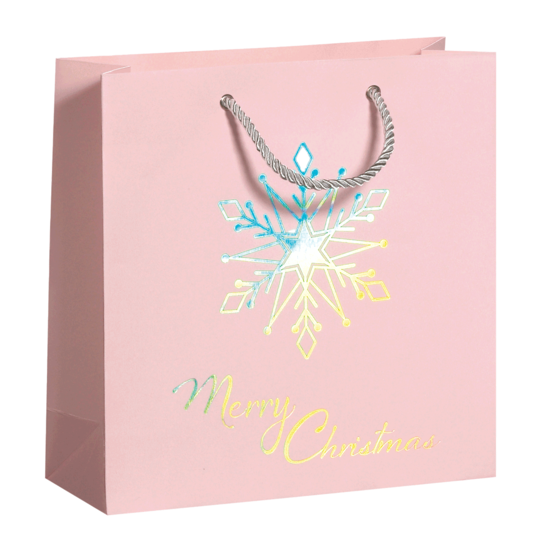 Geschenktasche "Merry Christmas" rosa Geschenktaschen, Weihnachten